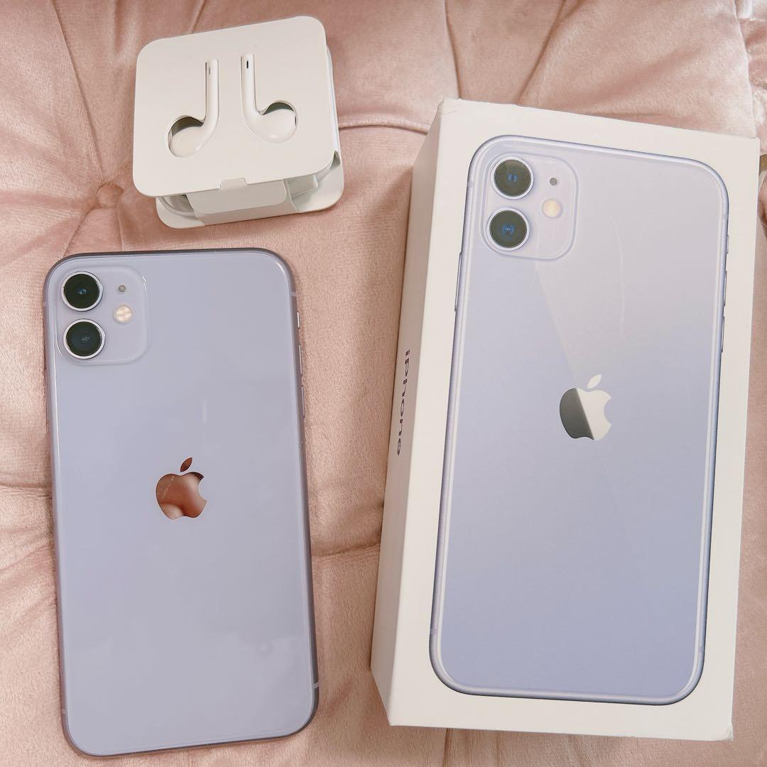 iPhone11 128GB パープル simフリー タッチ不良 ジャンク