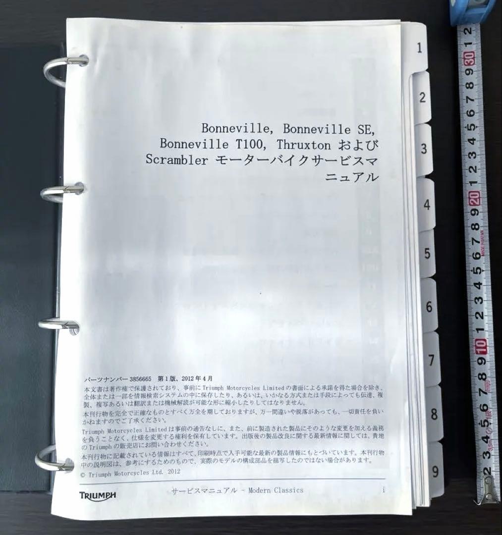 BONNEVILLE THRUXTON SCRAMBLER サービスマニュアル