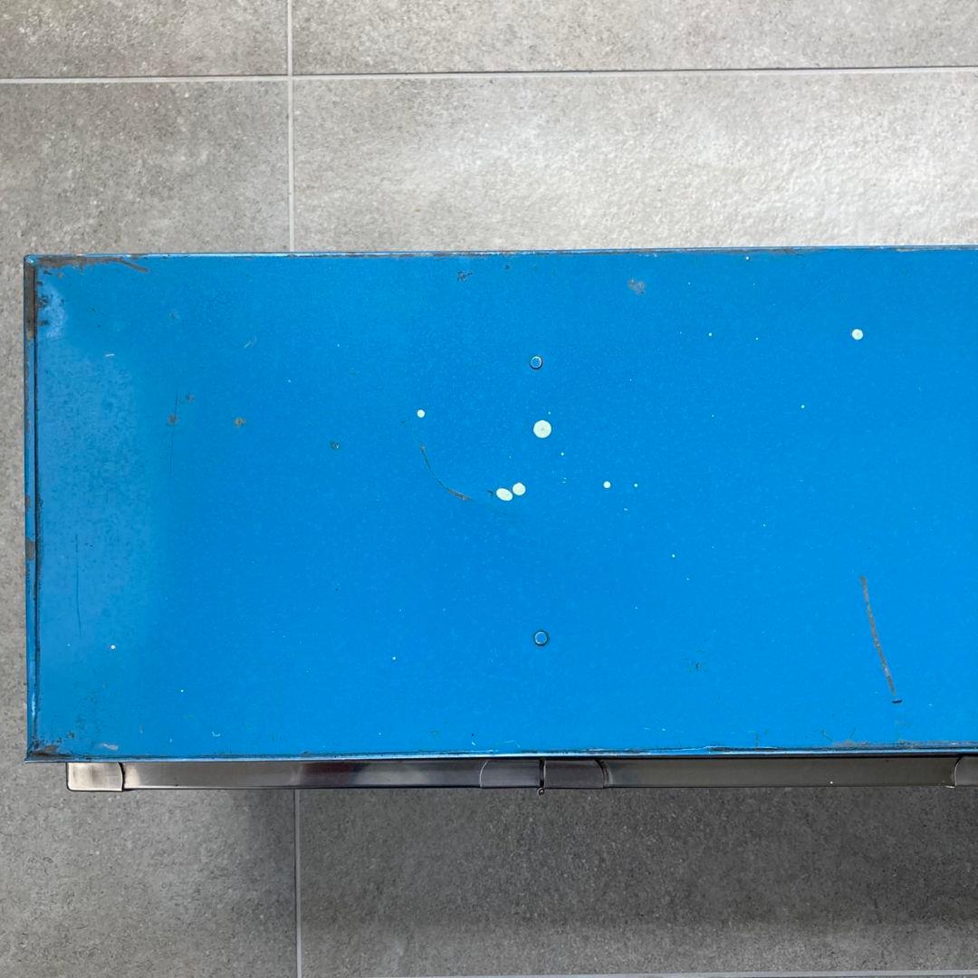 駄菓子屋ブリキ ケース　4枚扉　ガラス窓　仕切付　縦30cm×横79cm