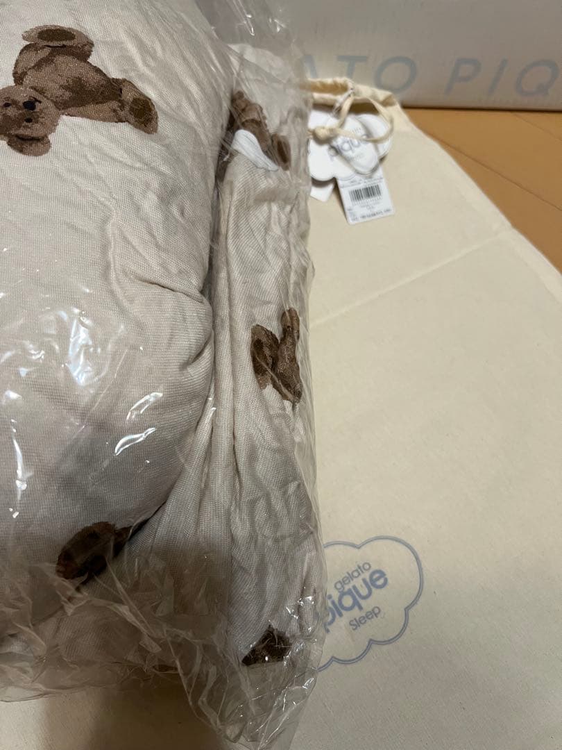 新品☆ジェラートピケ　ベア　ボックスシーツ掛けカバーセット ダブル 布団カバー