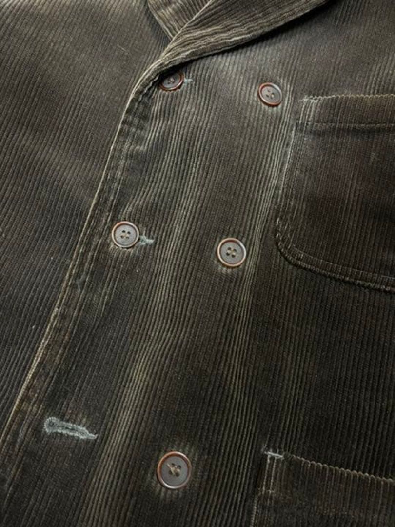 日本製【FSC】フレンチワーク風コーデュロイダブルブレストジャケット UR購入