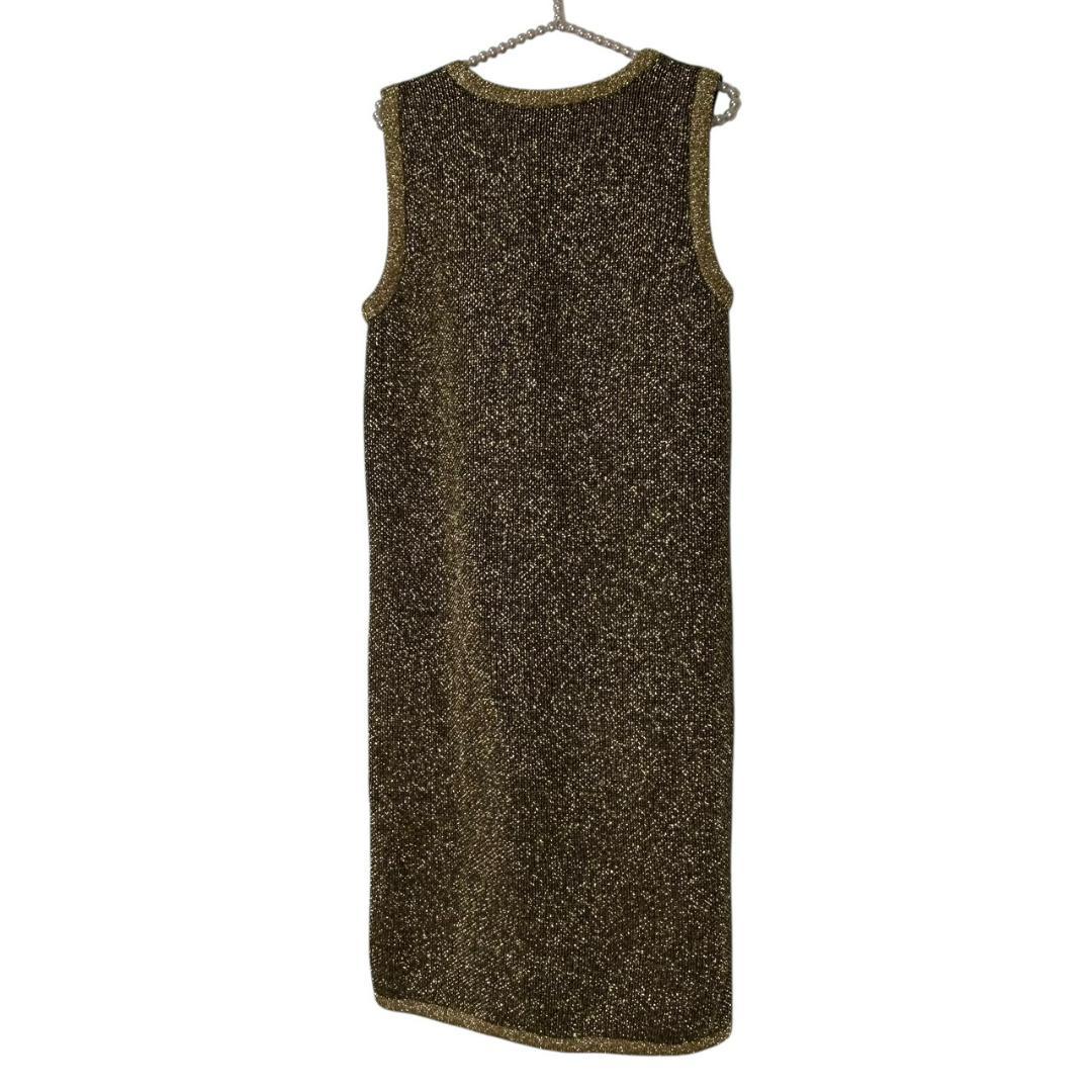 イヴ・サンローラン ヴィンテージ ラメ入り ニットセットアップ ゴールド　M