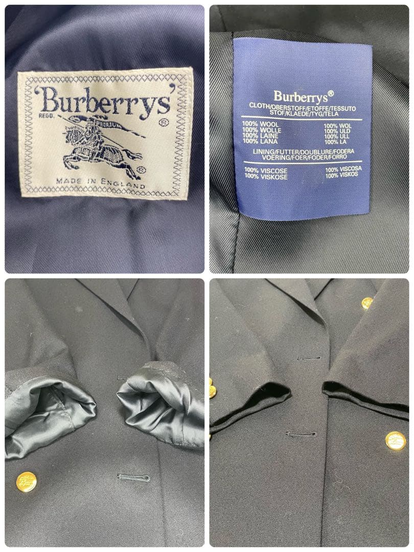 Burberrys 紺ブレ ダブル 金ボタン ジャケット M