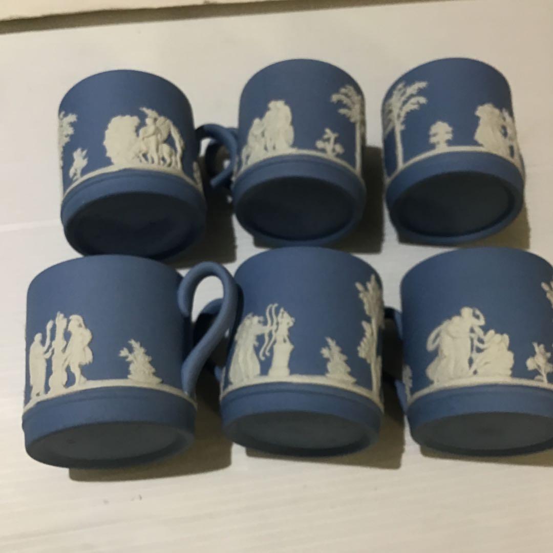新品同様ウェッジウッド ジャスパー デミタスコーヒーセット ジャスパーウェア