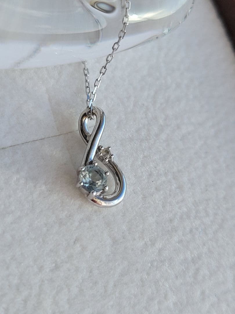 美品★Canal 4℃ K10 WG ネックレス スカイブルートパーズ