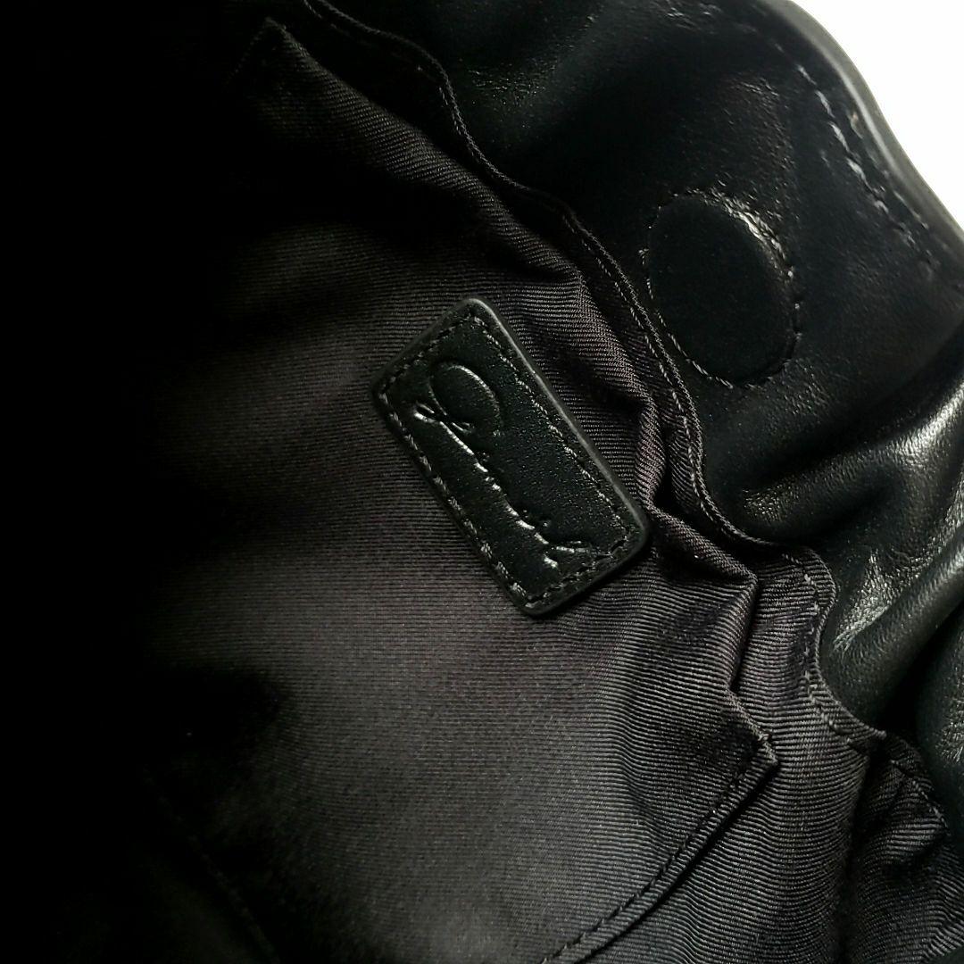 gemeil 2way ギャザーチェーンバッグ　ブラック　ジェムイル