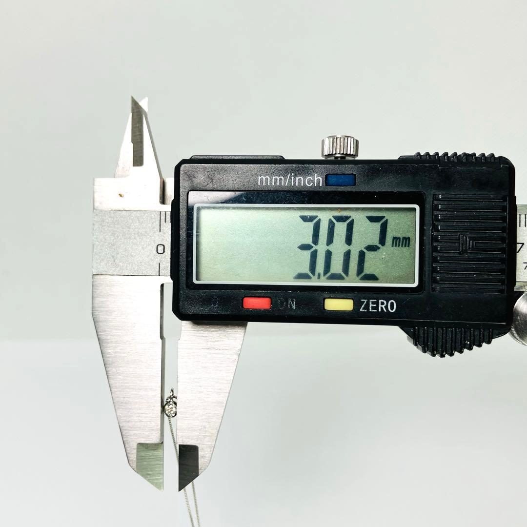 K10WG 1粒 天然ダイヤモンド ネックレス D:0.05ct