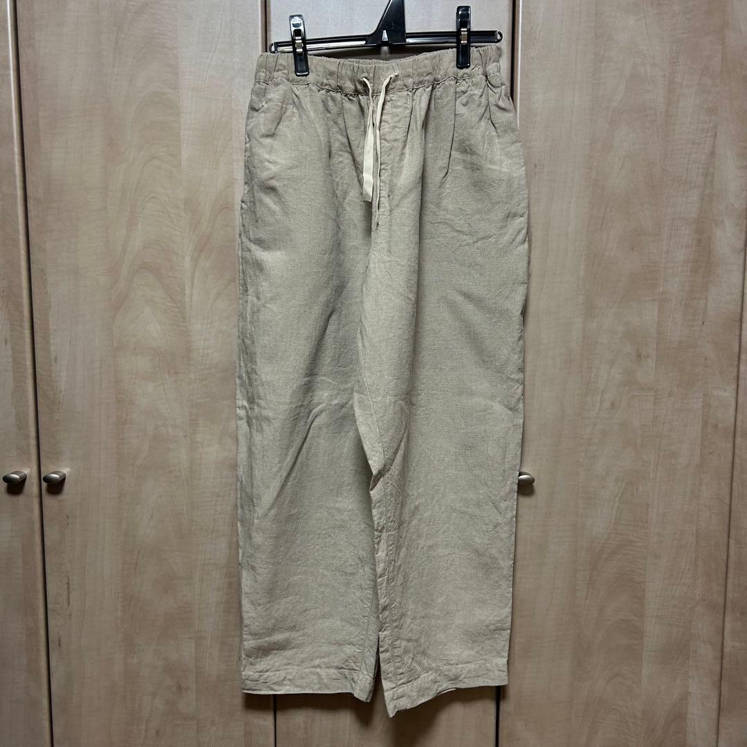 ネストローブ ブラックリネンイージーパンツ ベージュ nest Robe