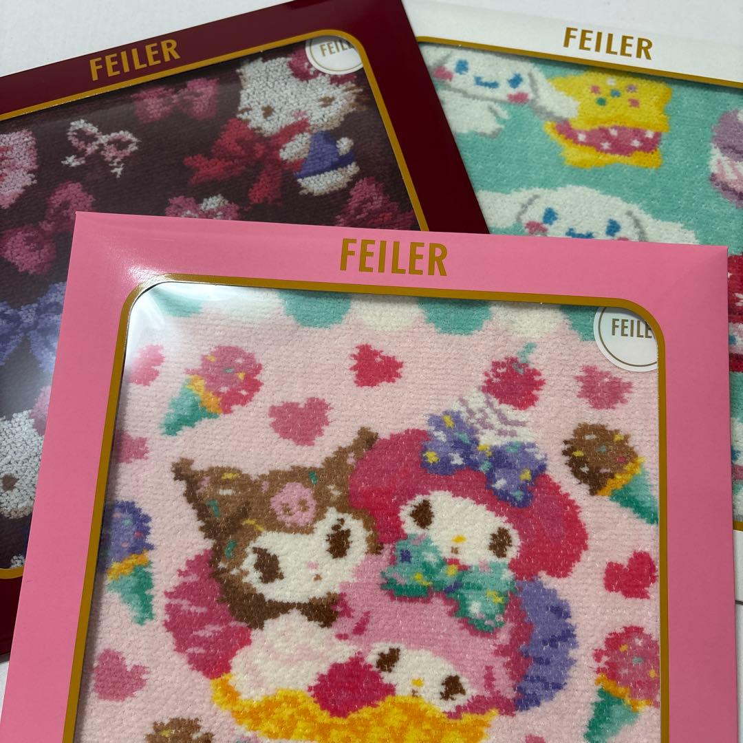 【新品未開封】フェイラー　ハンカチ　サンリオ　マイメロ　キティ　シナモ