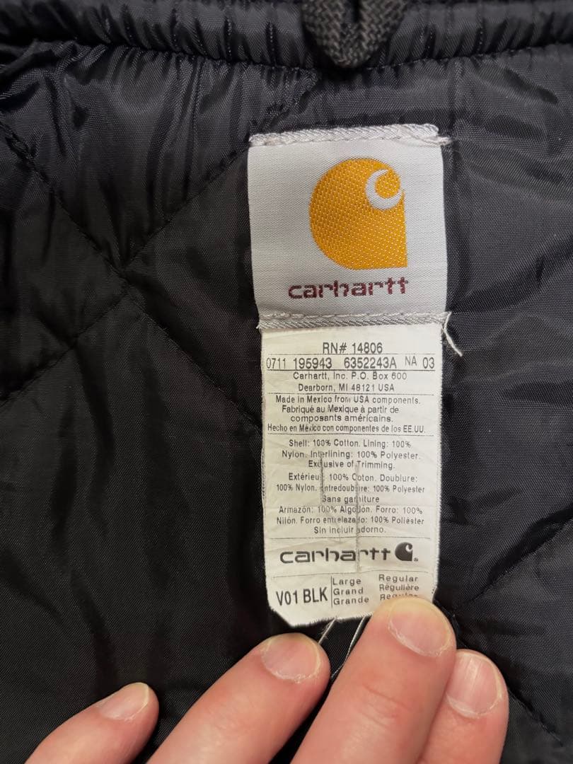 美品:Carhartt ダックベストM’s サイズL BLK