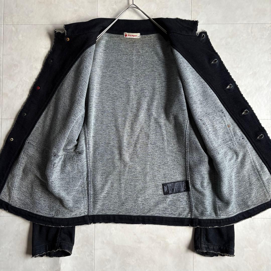 R by 45rpm インディゴ染め カバーオール 黒 3 コットン100