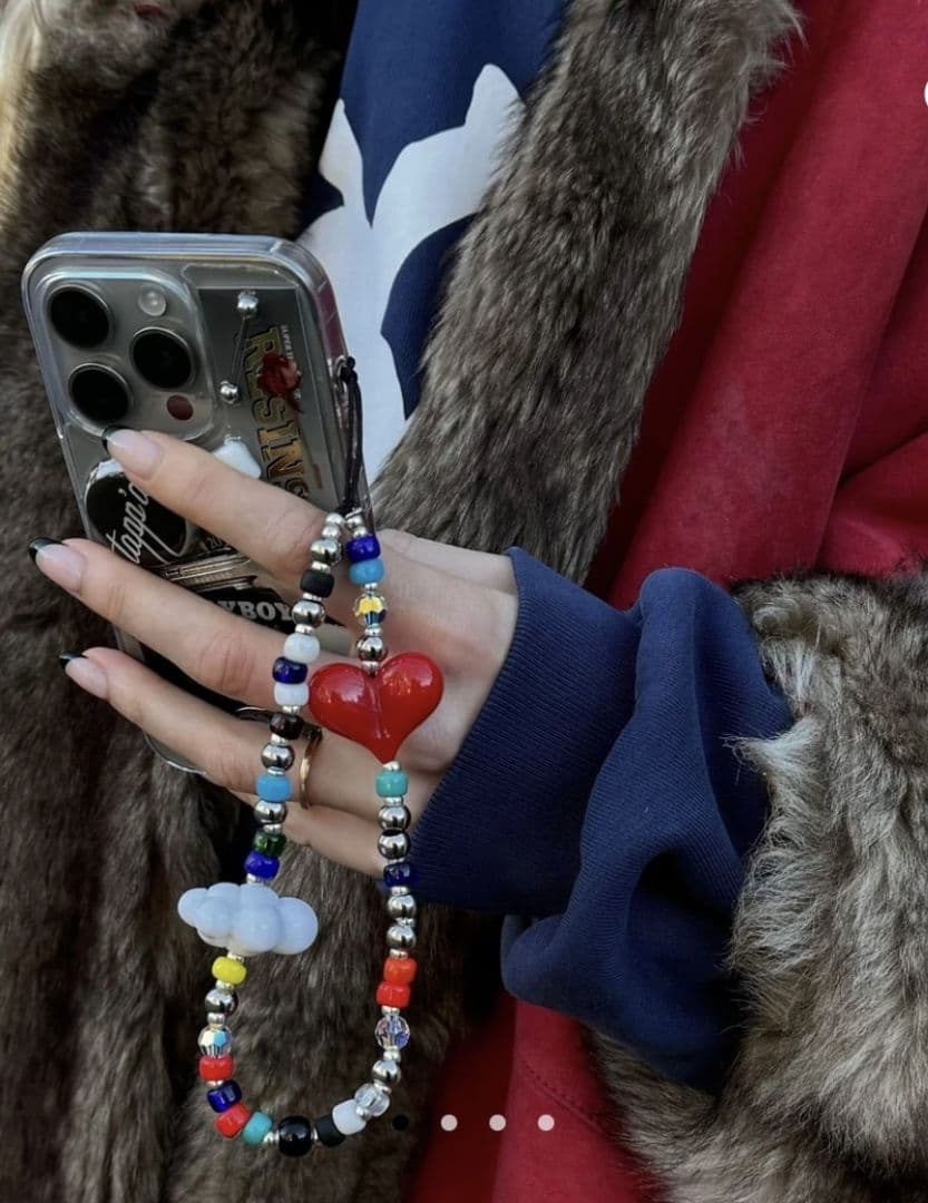 String Ting マルチカラー カラフル ストラップ ハート 雲 正規