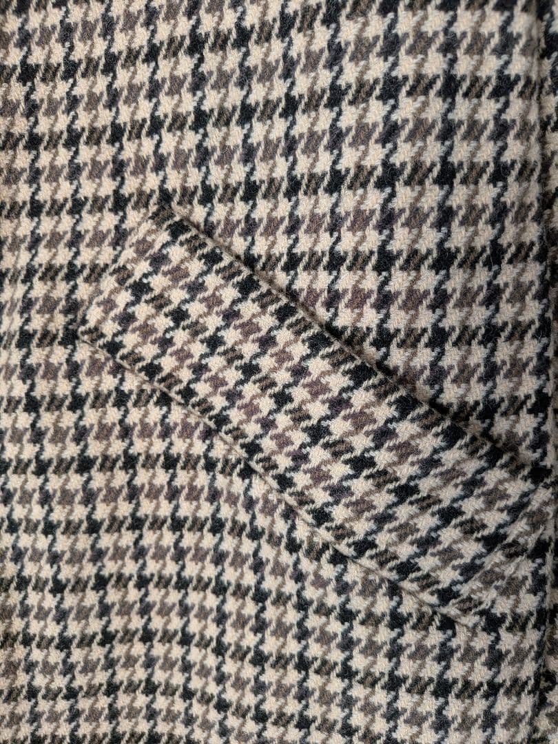 チェック柄 テーラードジャケット ベージュ・ブラック&ベージュカットソー