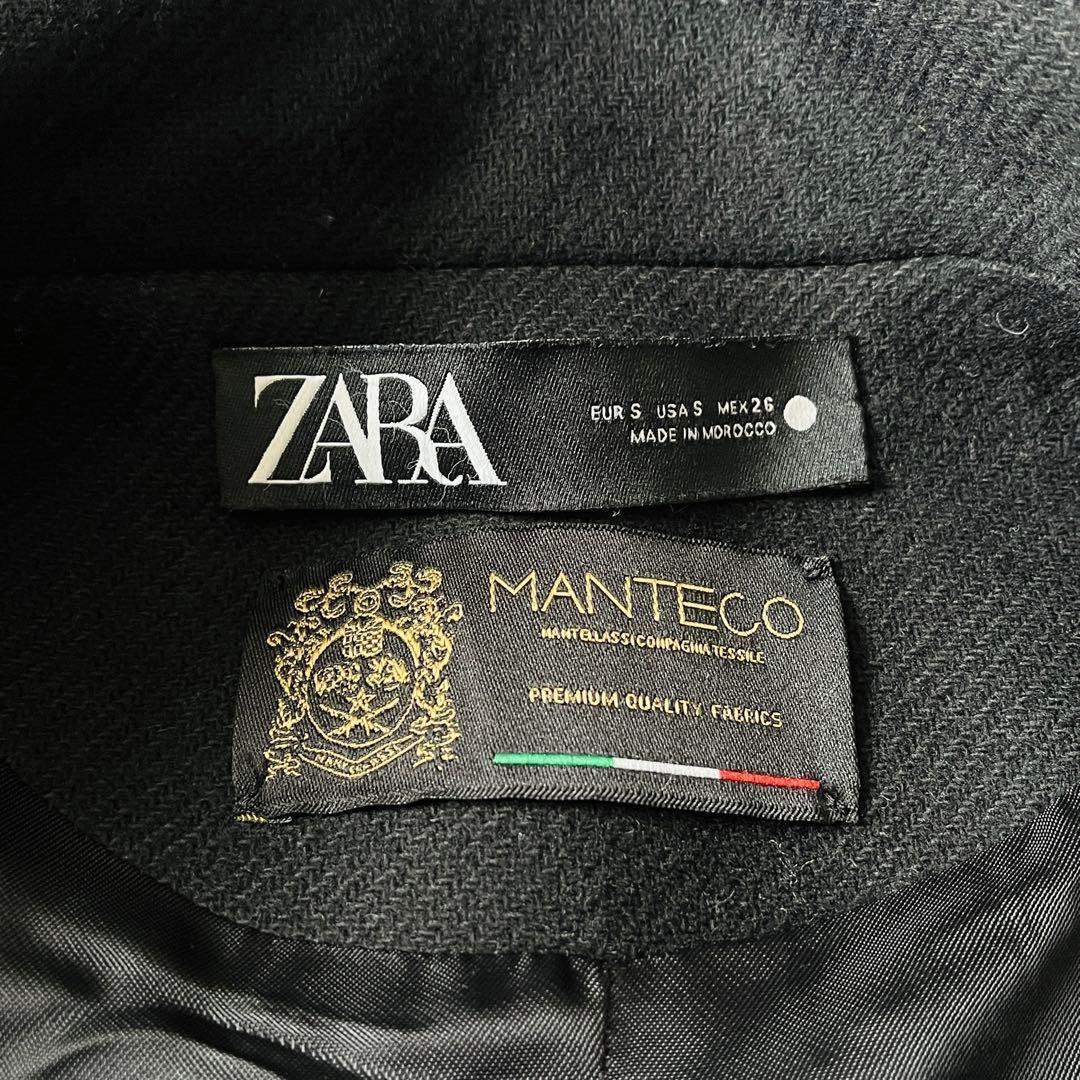 【希少✨】ZARA　MANTECO　ナポレオンジャケット　ダブル　銀ボタン　黒