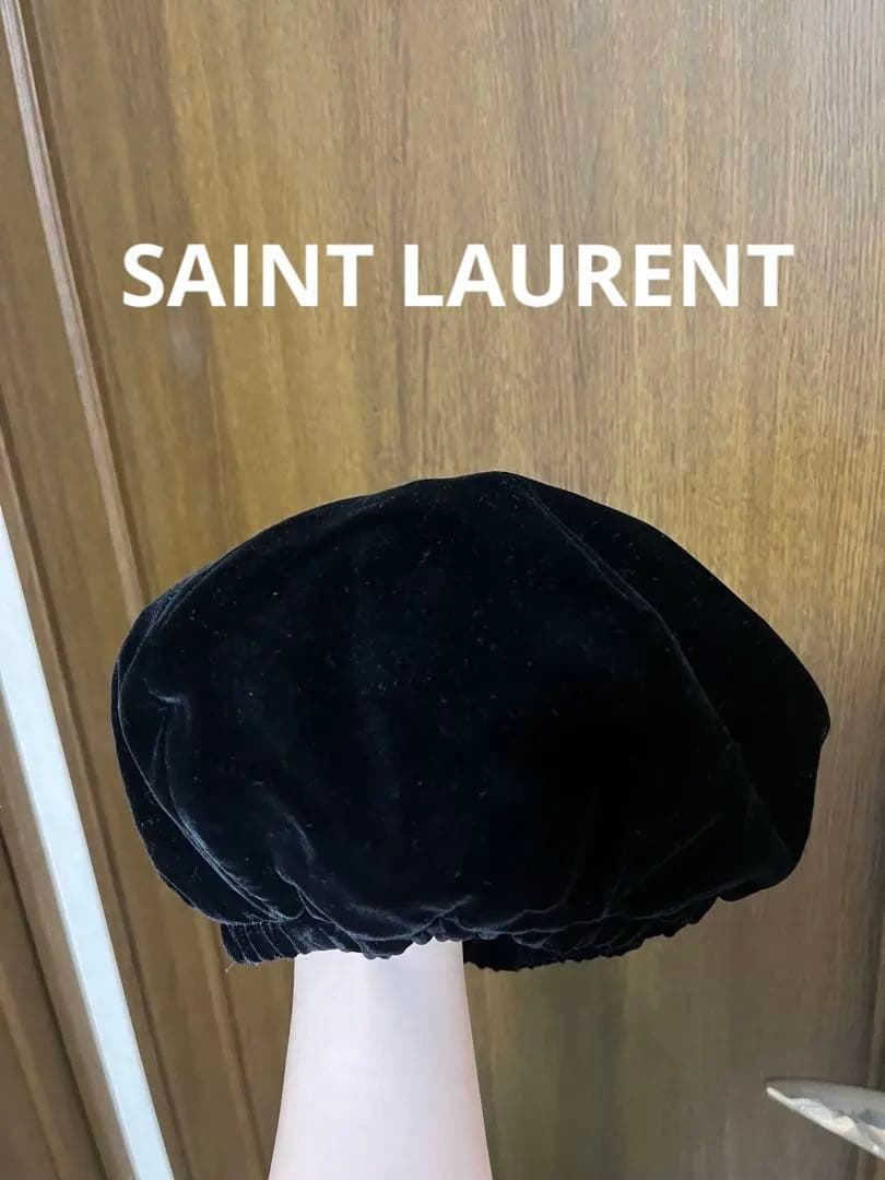 SAINT LAURENT PARIS サンローランパリ ベロア　ベレー帽