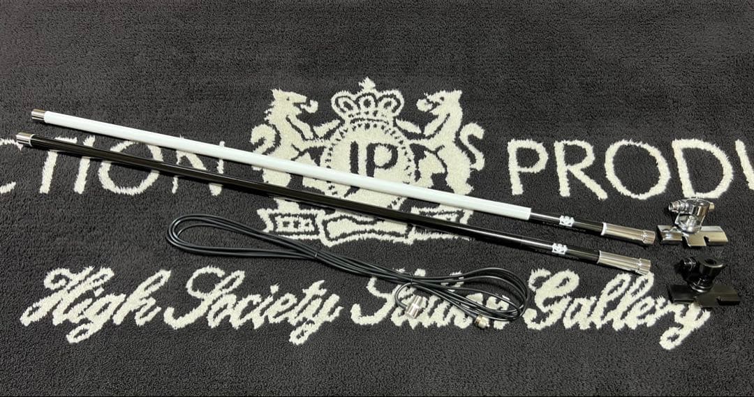 最新作！送料込！100cm VIPアンテナ 白　本物ジャンクションプロデュース