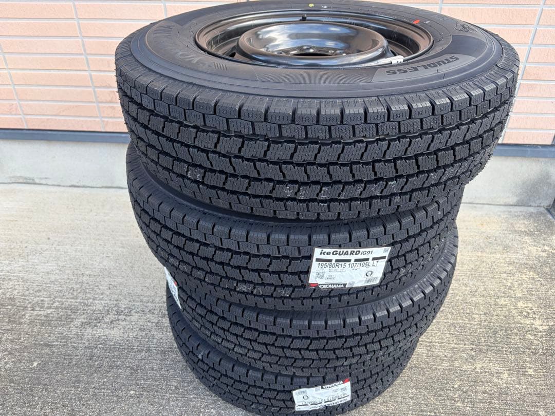 YOKOHAMA ice GUARD iG91 195/80R15 タイヤセット