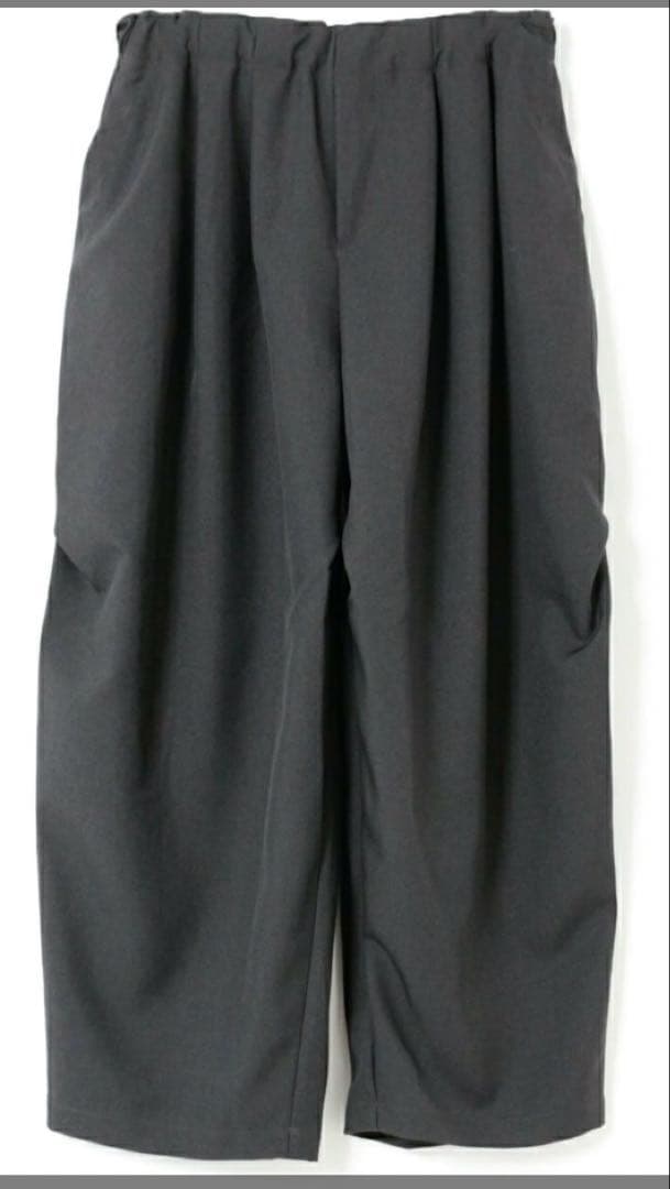 ミズイロインド　ワイドカーゴパンツ　ダークグレイ