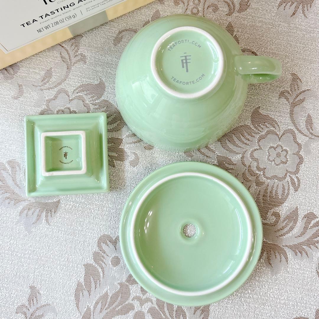 未開封♡ティーフォルテ　紅茶20個　カフェカップ＆ティートレイ　レアカラー