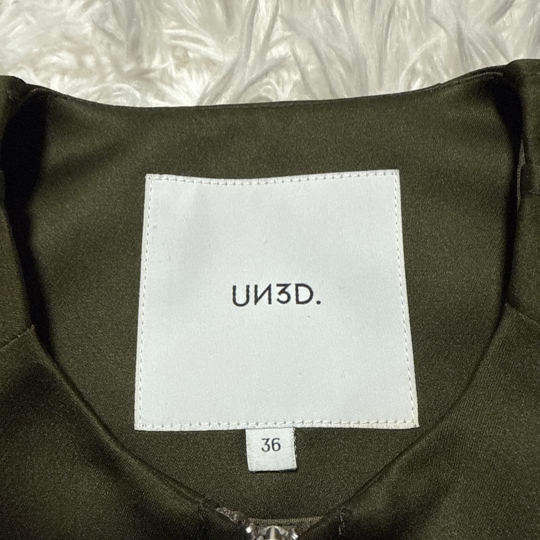 美品☆ UN3D.　アウトシームショートブルゾン カーキ