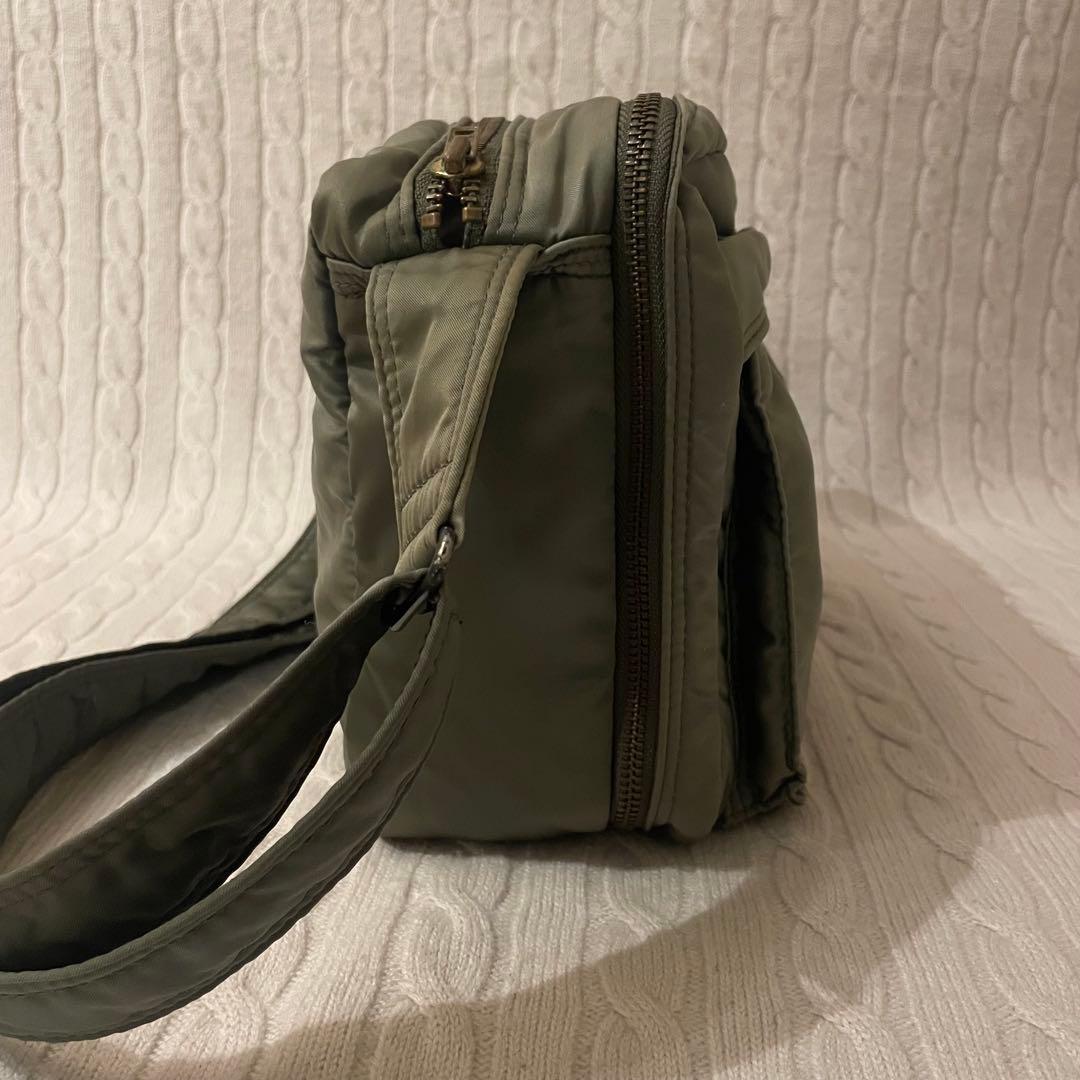 【美品✨】PORTER ポーター タンカー 2層 ショルダーバッグ カーキ