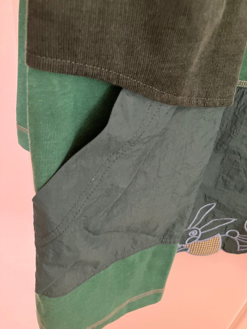 ⭐︎アルベロベロ☆緑色刺繍デザイン長袖チュニック