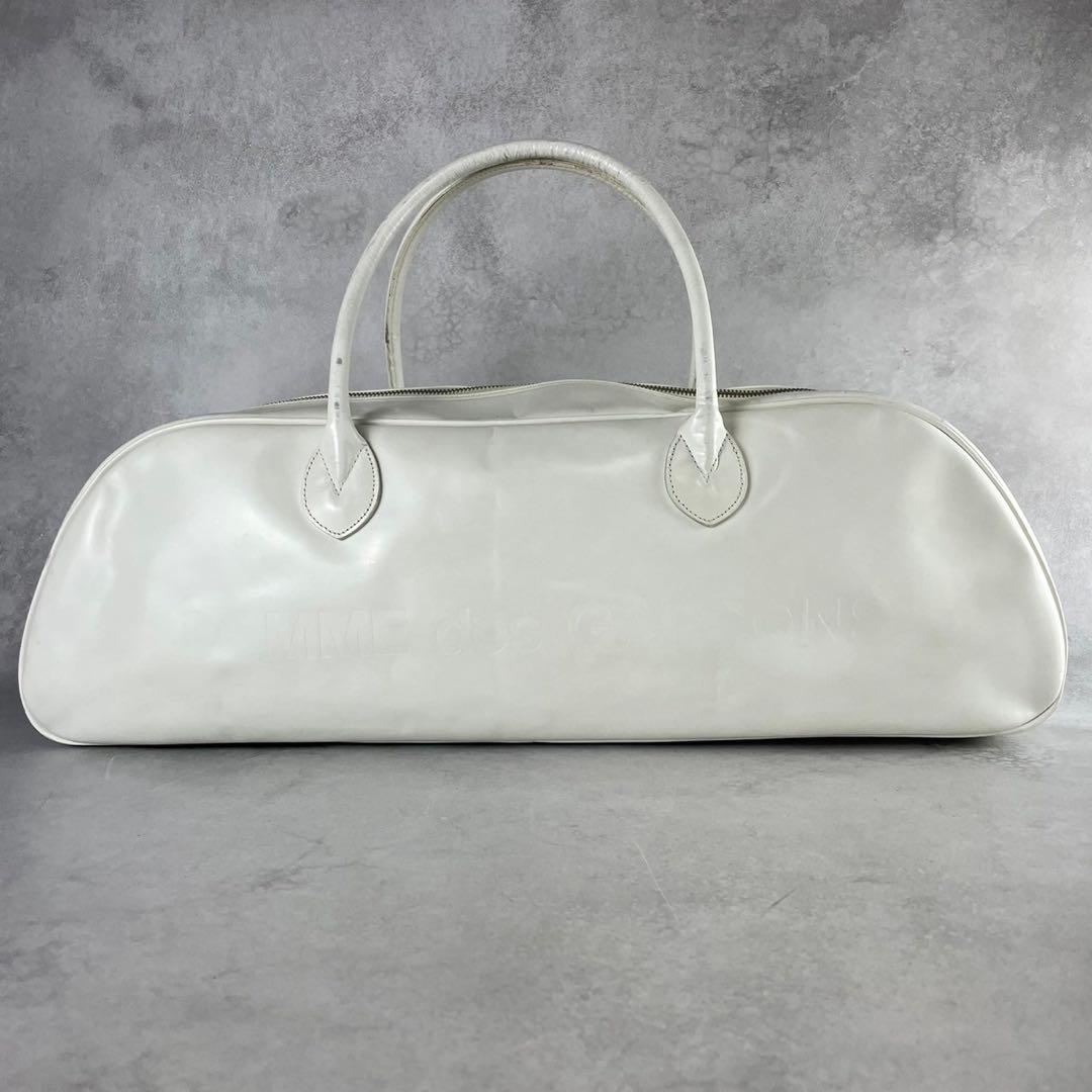 入手困難✨ コムデギャルソン エンボスロゴ ボストンバッグ アーカイブ ホワイト