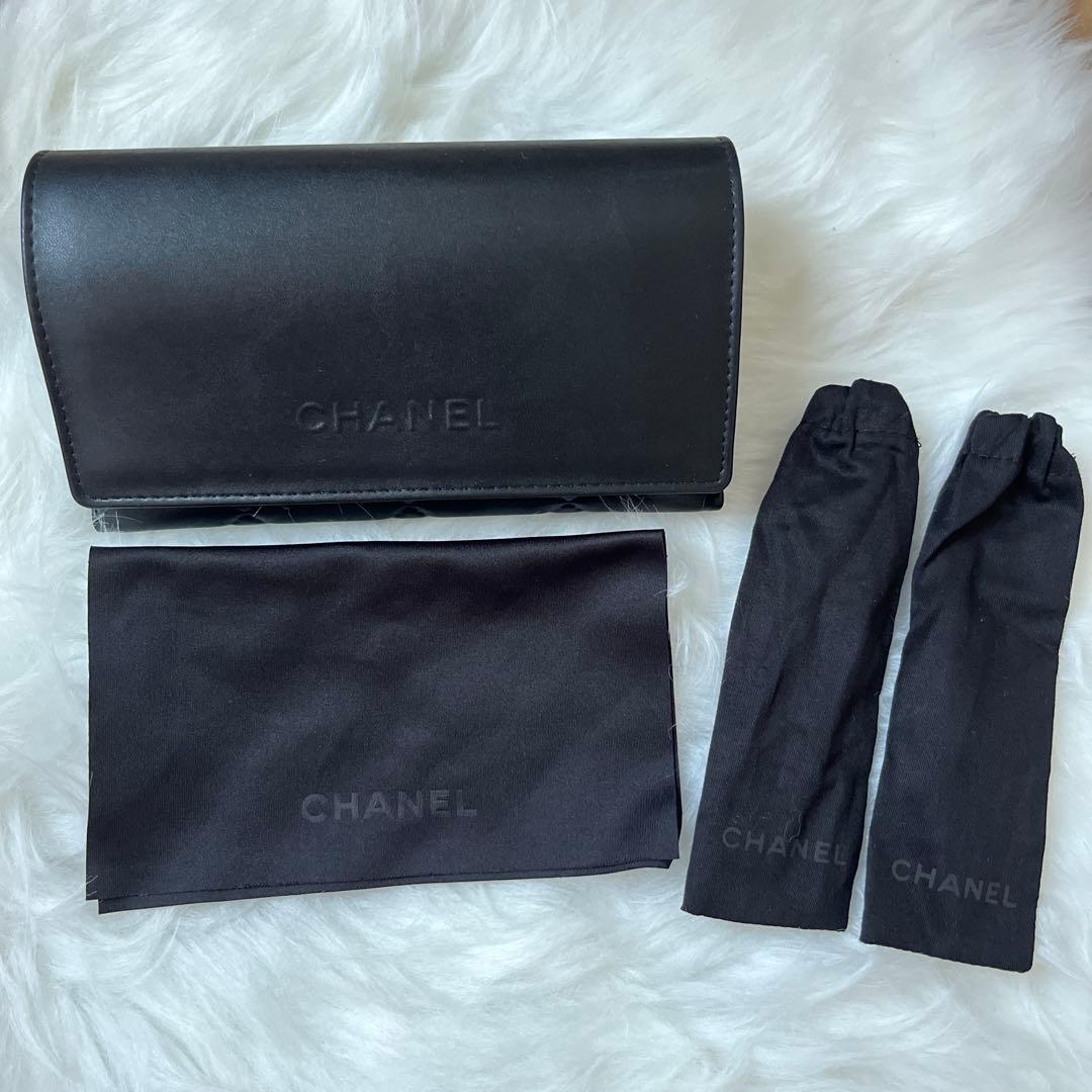 超美品 CHANEL サングラス スクエア型 ハートロゴ CCマーク 正規品