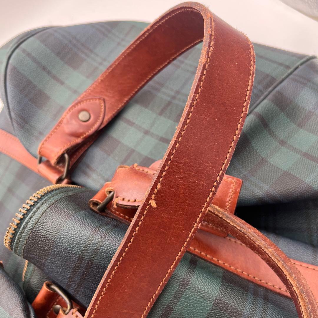 【超大容量タイプ】RALPH LAUREN ボストンバッグ グリーン レザー