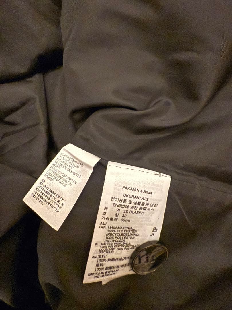 adidas テーラードジャケット ブラック