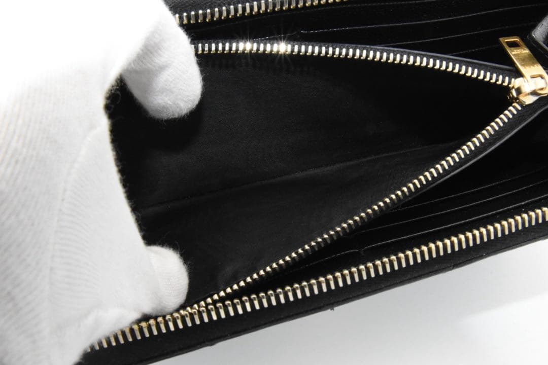 SAINT LAURENT ラウンドファスナー　カサンドラ　付属品有