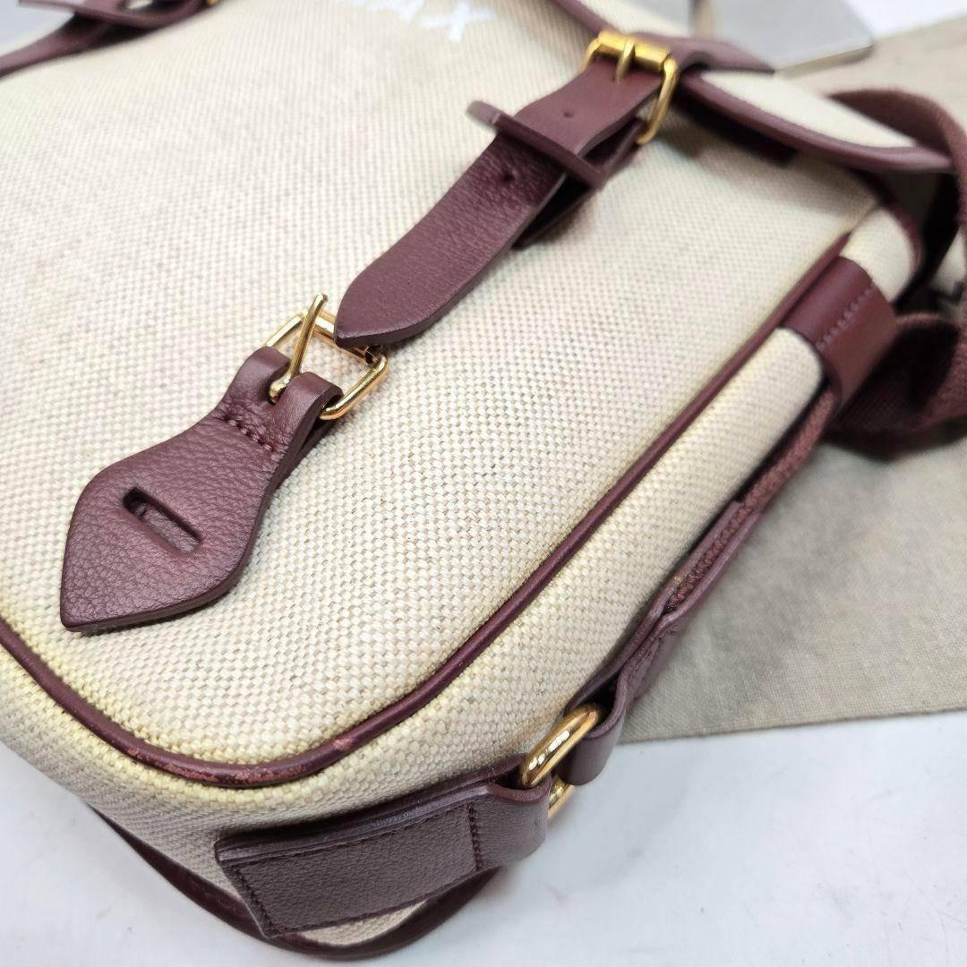 美品袋付 L/Uniform キャンバス レザー ショルダーバッグ