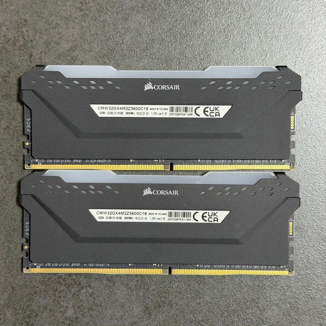 メモリー CORSAIR VENGEANCE RGB PRO32GB*2 3600DDR4