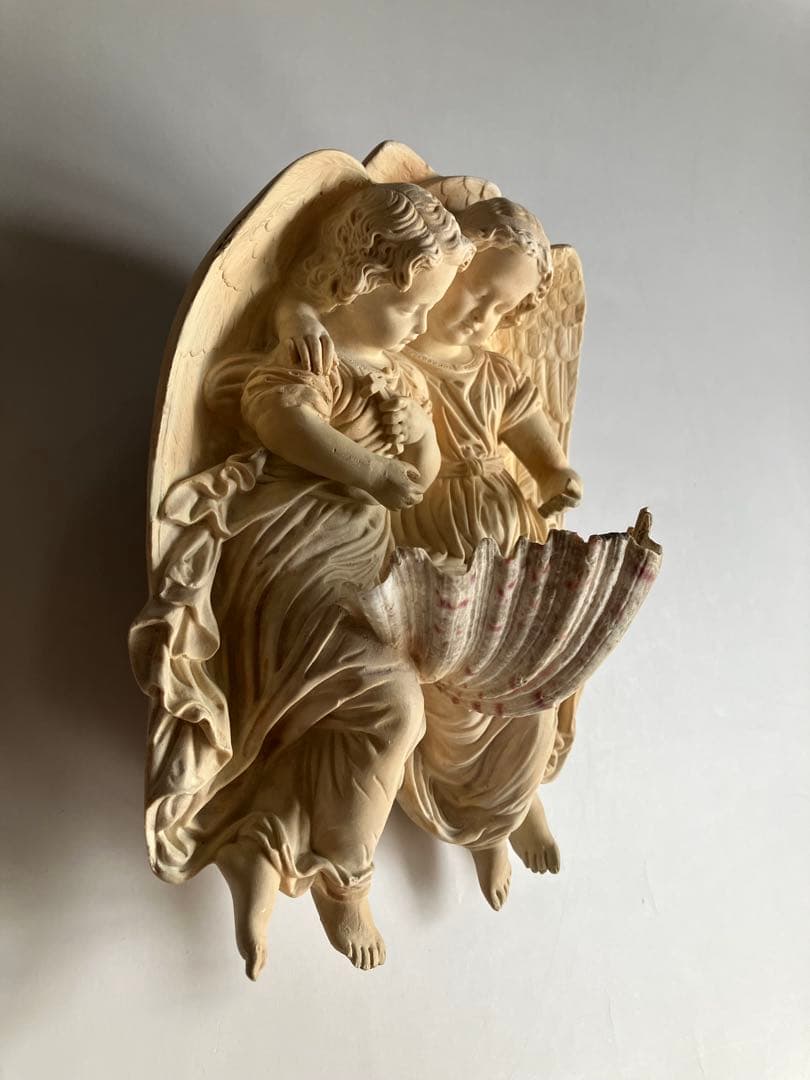 幼い天使たちの聖水盤　フランスアンティーク