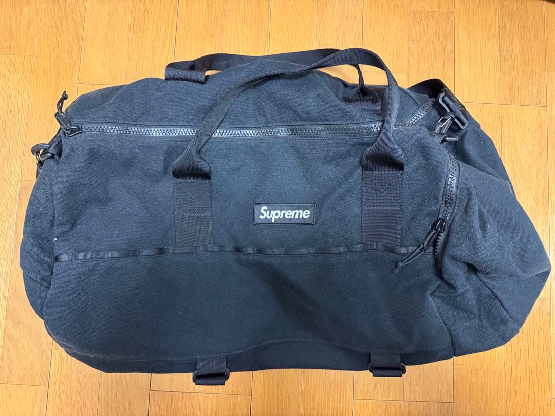 Supreme ブラック ボストンバッグ