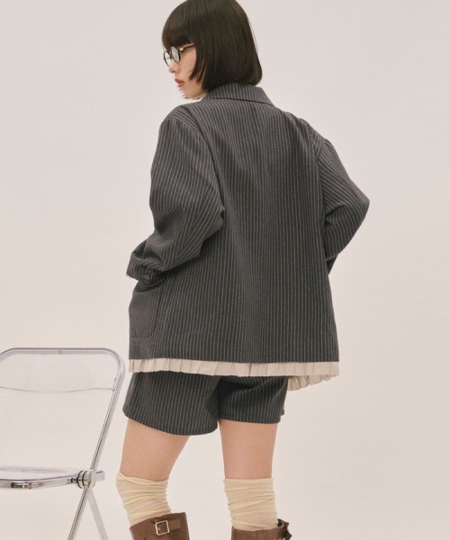 【（完売アイテム）loin nuit フリルレイヤードデザインジャケット】