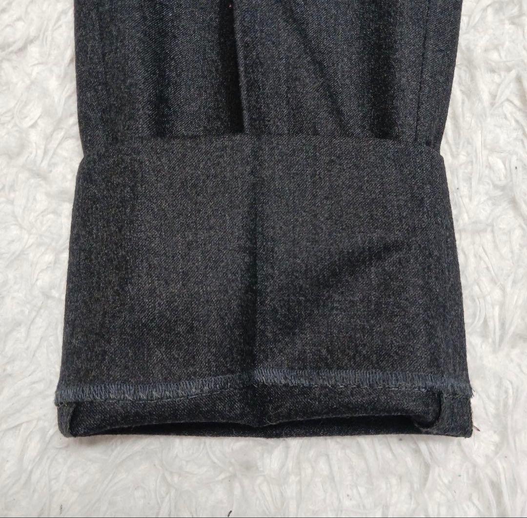 【極美品】グリーンレーベル　3ピーススーツ　イタリア　カノニコ　チャコール　44