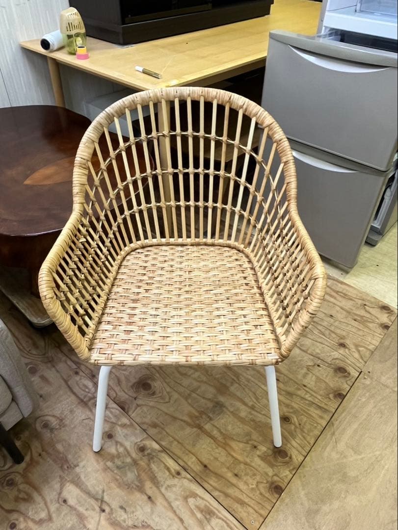 IKEA ニルソーヴェ チェア ダイニングチェア 籐の椅子 クッション