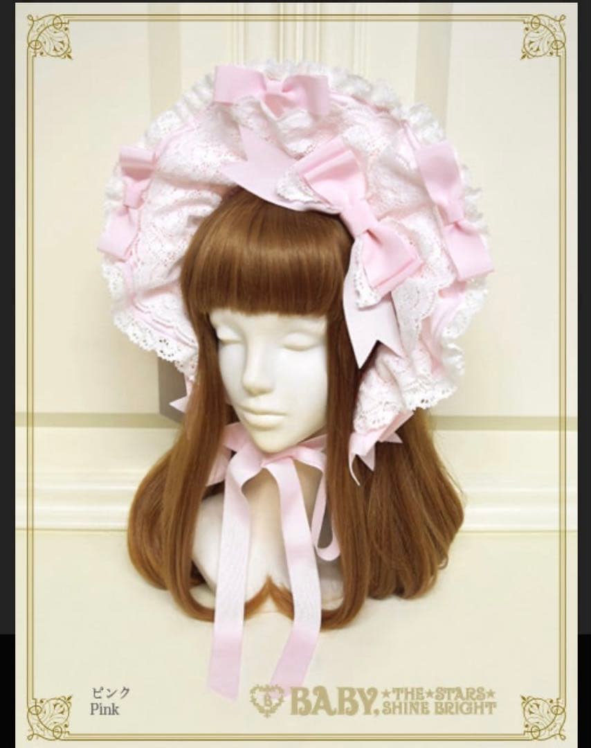 BABY ふわふわクリームプリンセスボンネット黒