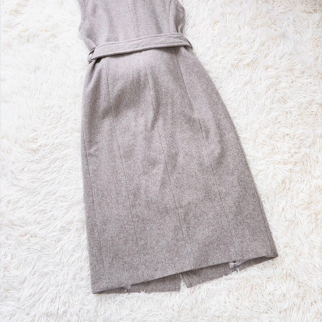 laubeblanc Belted Wool long gilet ウールジレ