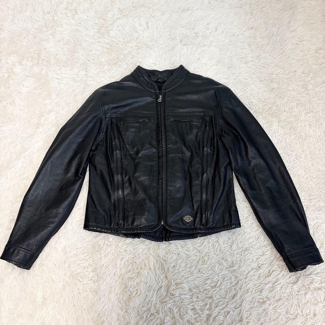 ✨美品✨ ハーレーダビッドソン シングルライダース レザージャケット 立体ロゴ