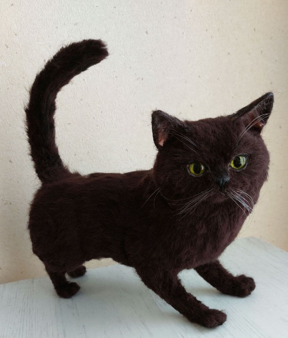 羊毛フェルト　猫(黒猫)