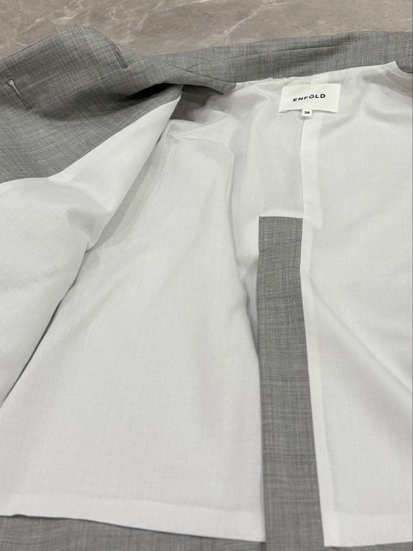ENFÖLD（エンフォルド）ショートジャケット／サイズ38／グレー