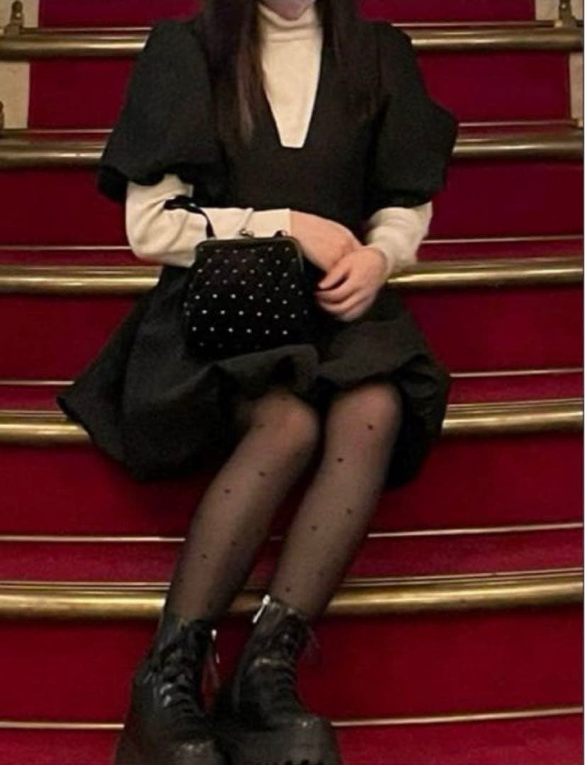 新品タグ付き‼️ トリートユアセルフ パフミニドレス ミニワンピ パフスリーブ