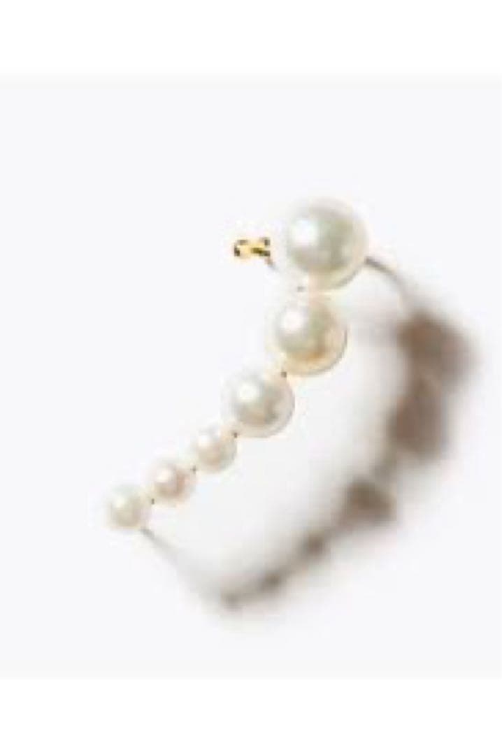 アルティーダウード　アコヤパール グラデーション ライン イヤーカフピアス