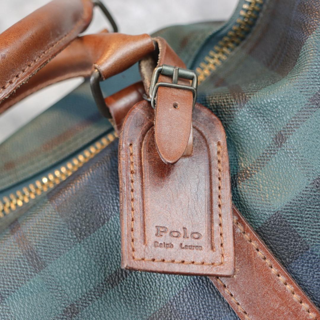 POLO RALPH LAUREN チェック柄 ボストンバッグ
