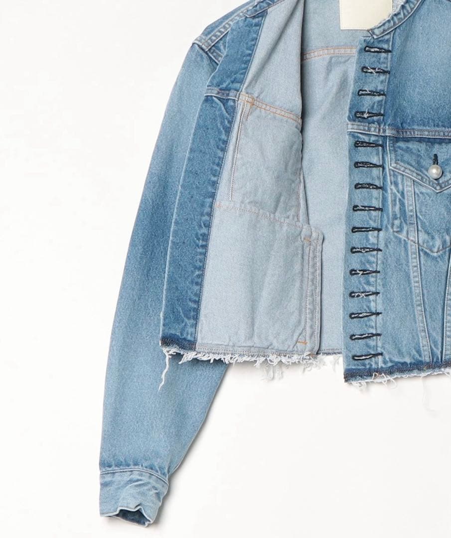 新品 25AW CINOH デニム パールボタン ジャケット チノ