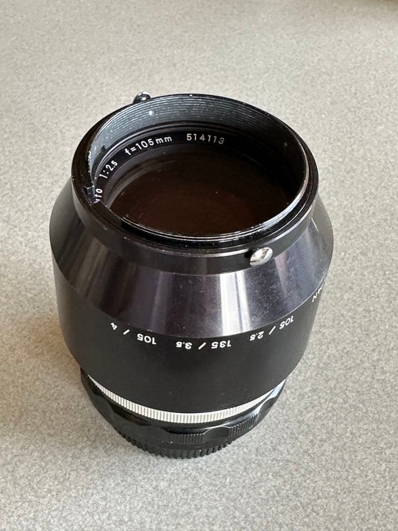 Nikon ニコン Nikkor-P.C 105mm f/2.5 レンズ、フード
