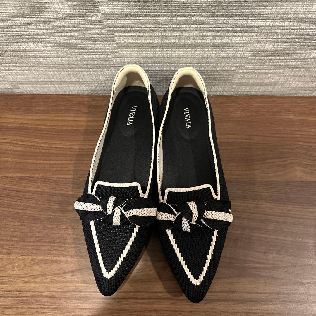 VIVAIA リボン付きフラットシューズ 24.5cm