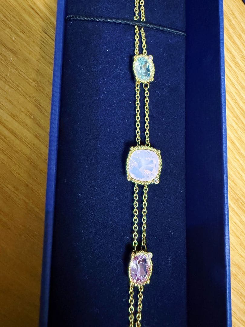 【美品】SWAROVSKI Rosette pink Braceletクリスタル